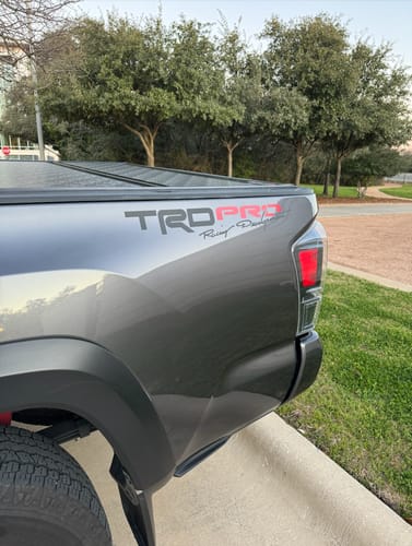 Customer photo review of TRD PRO Racing Development die-cut decal for Toyota Tacoma