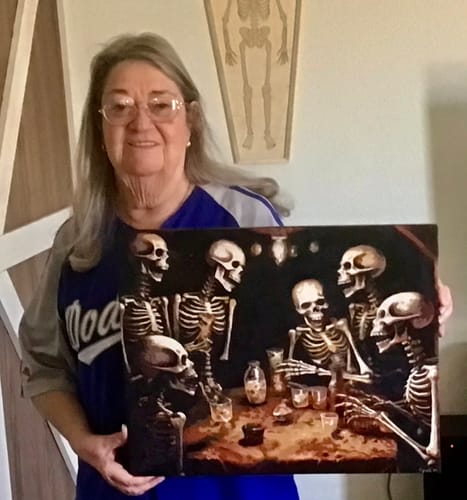 Customer photo review of Afterlife Laughter - Paint by Numbers