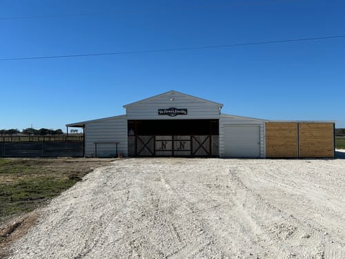 Customer photo review of Large Metal Flower Barn Sign