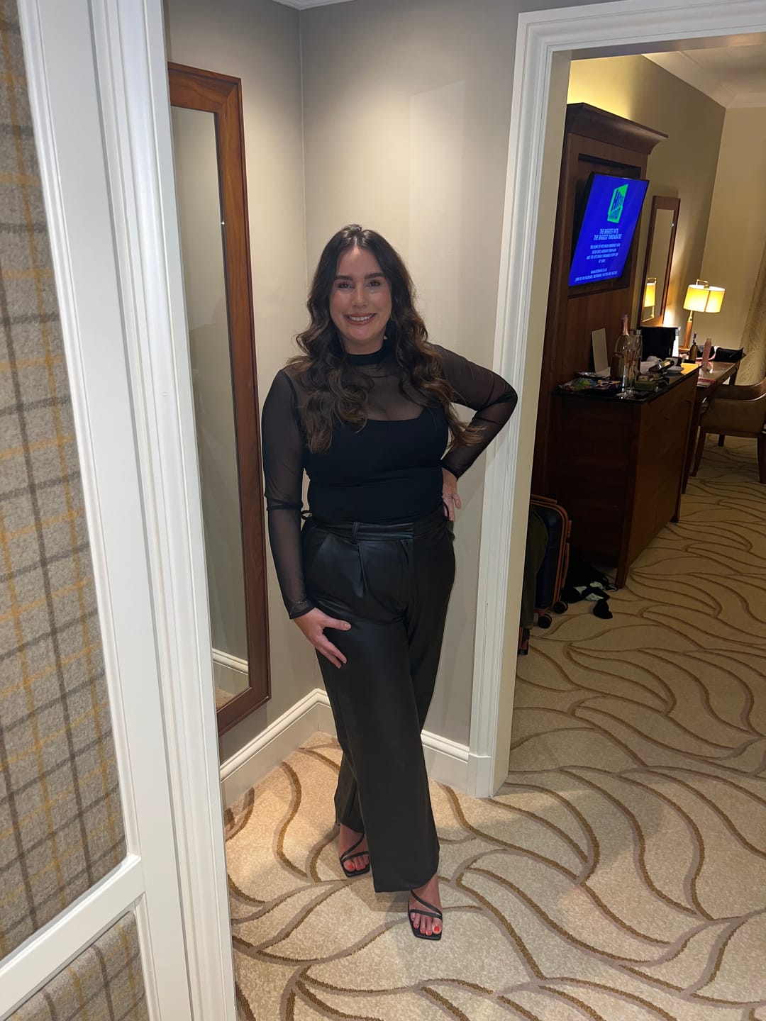 Customer photo review of Mesh Top Long Sleeve - 'Celine’ - Black