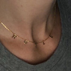 Customer photo review of Personalized Name Necklace
