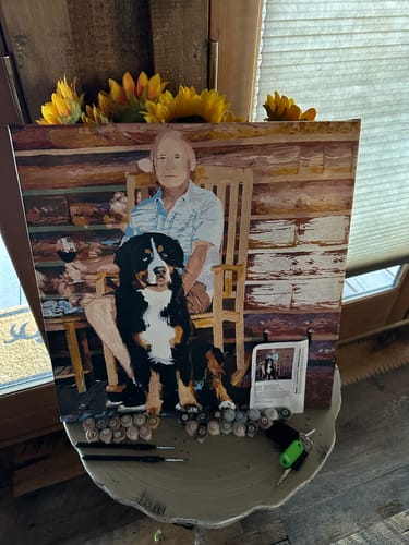 Customer photo review of Custom Paint By Numbers Kit - Upload Your Photo - Brush Set Included