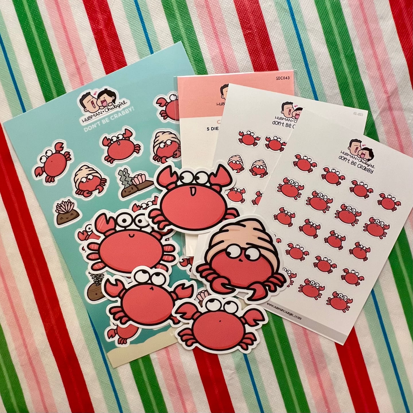 Customer photo review of Crabby Sticker Set