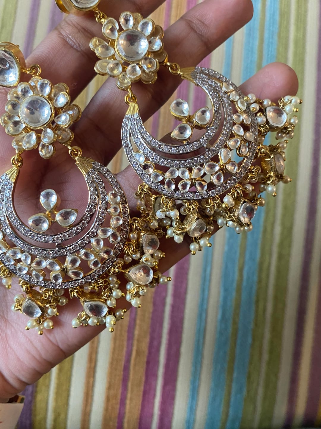 Customer photo review of Vaishnavi Earrings
