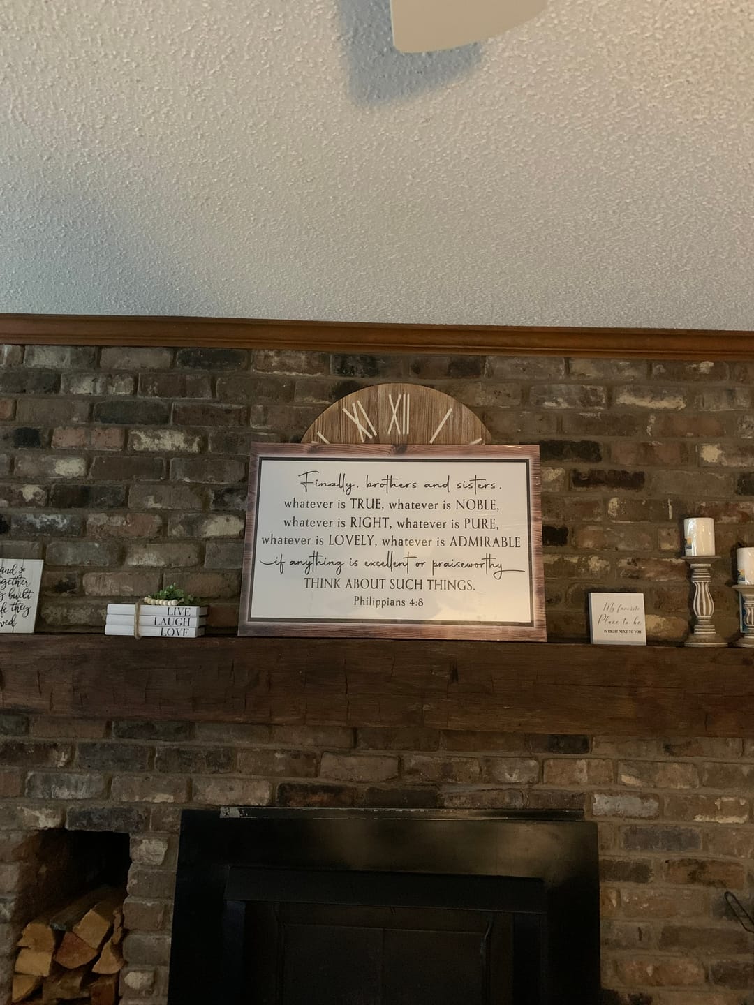 Customer photo review of Philippians 4:8 Wall Art, Whatever Is True Whatever Is Noble Canvas Print