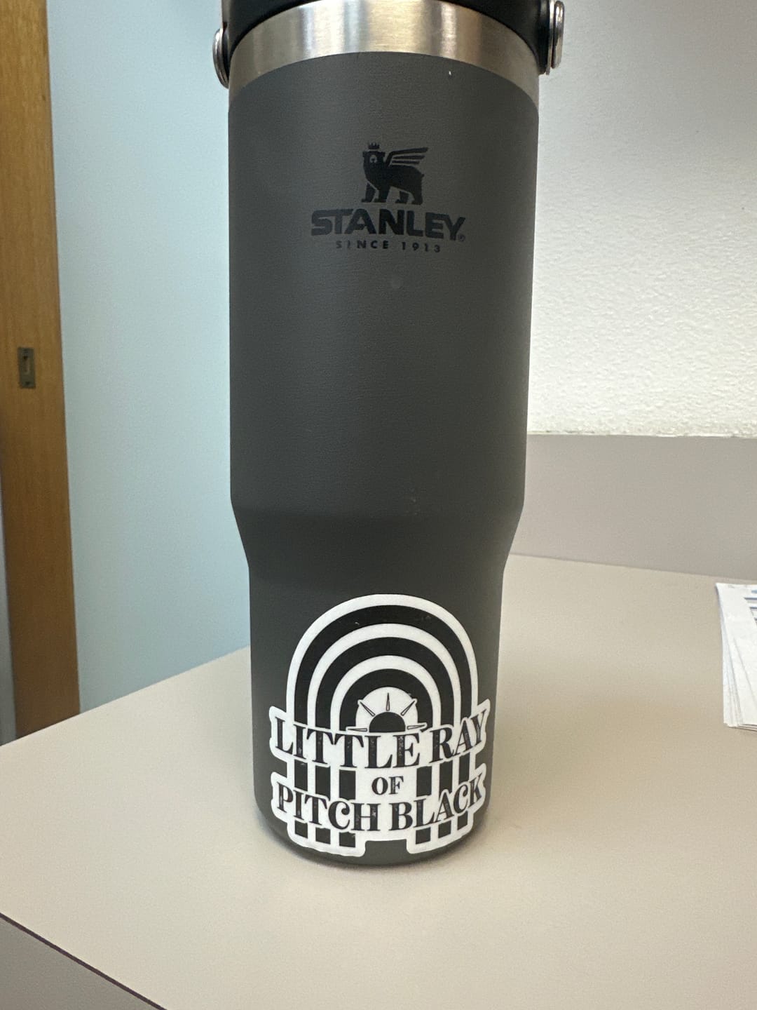 Customer photo review of Little Ray Of Pitch Black Sticker