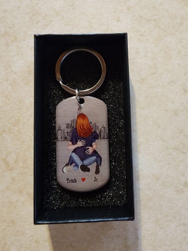 Customer photo review of I Need You Tonight So Get Home Safe-Personalized Stainless Steel Keychain- Couple Gift- Keychain For Couple