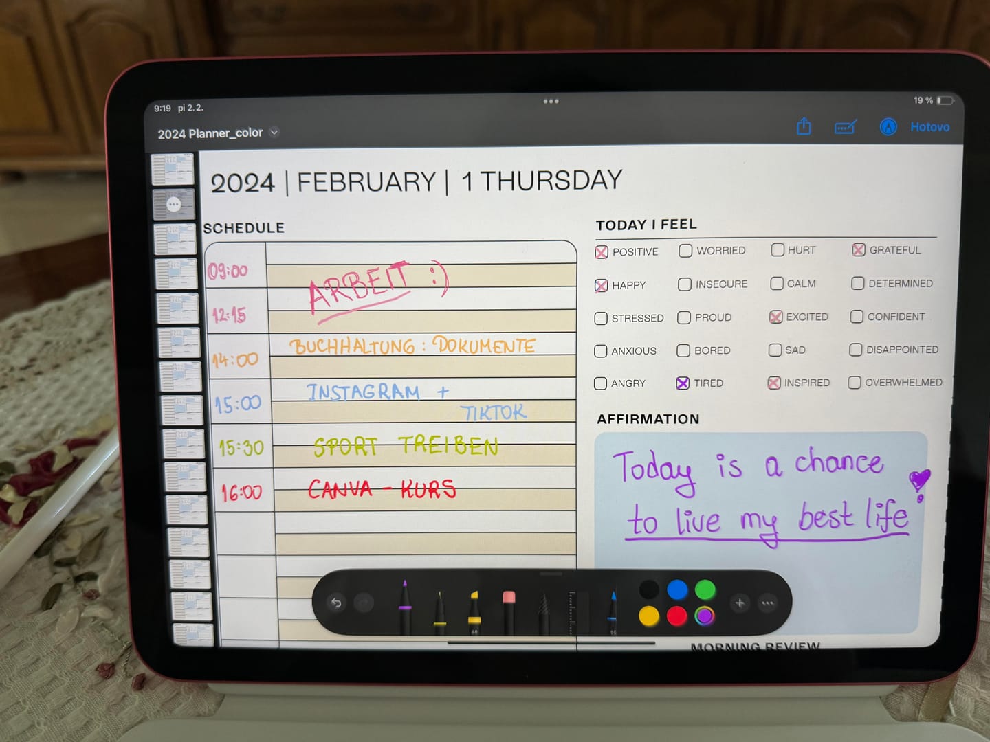 Customer photo review of All-In-One Digital Planner 2024
