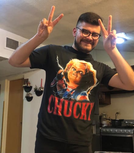 Customer photo review of Chucky T-Shirt