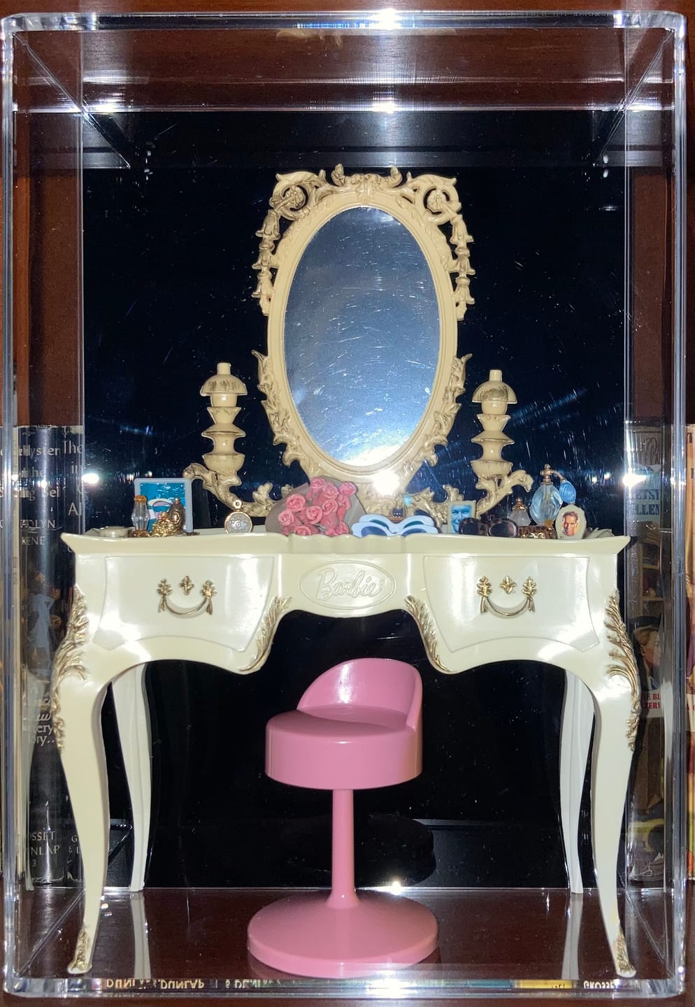 Customer photo review of Versatile Acrylic Display Case with Slide Back and Size Options