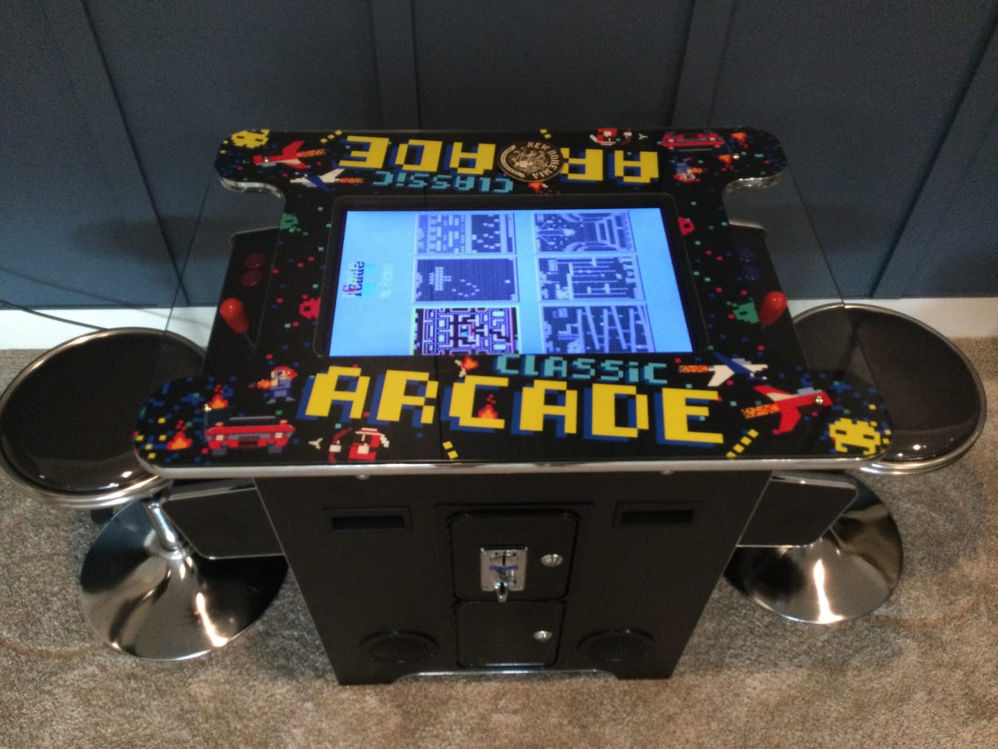 Customer photo review of Commercial Grade 60 games in 1 Arcade Commercial Cocktail Table Machine Retro Multi-cade LED