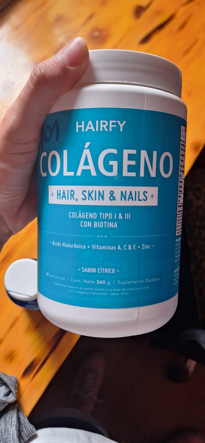 Customer photo review of Colágeno Hair, Skin & Nails