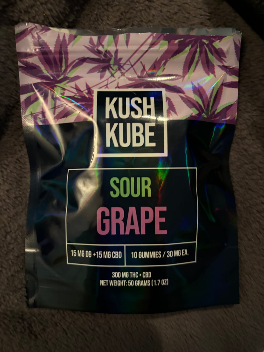 Customer photo review of Sour Grape - 10 Gummy Pack