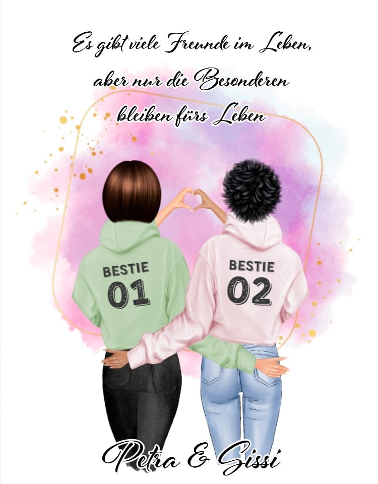 Customer photo review of Freundin Poster Personalisiert