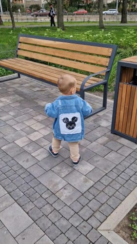 Customer photo review of Mickey Mouse Denim Jacket