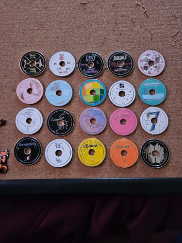 Customer photo review of (PREORDER RESTOCK) BTS Anthology CD Enamel Pins Collection Part One