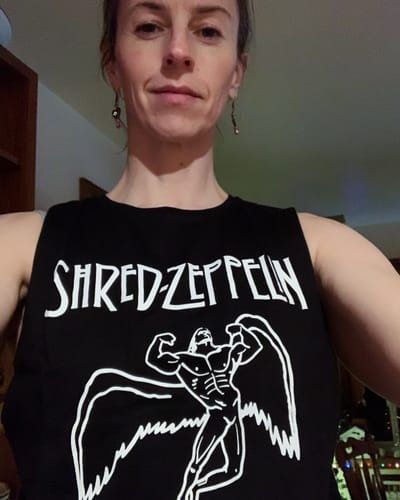 Customer photo review of BSL Shred Zeppelin Muscle Tank Cut-Offs - Black