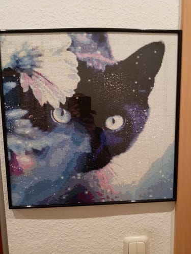 Customer photo review of 5D Diamond Painting schwarze Katze