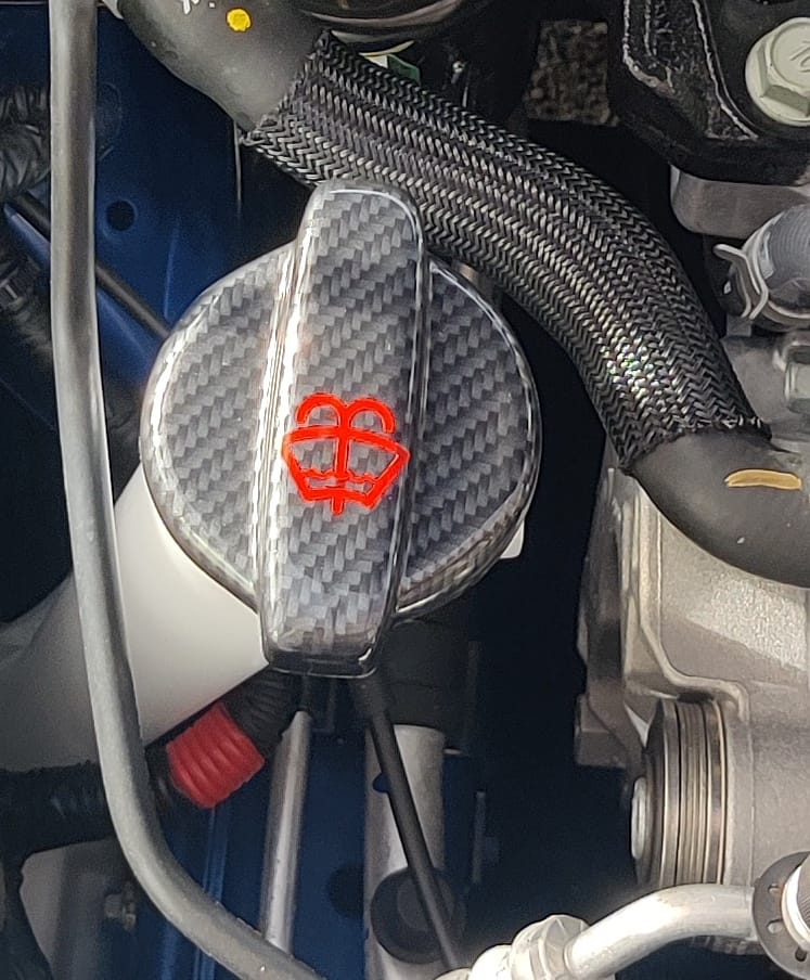 Customer photo review of Washer Logo Cap Cover Vinyl Sticker