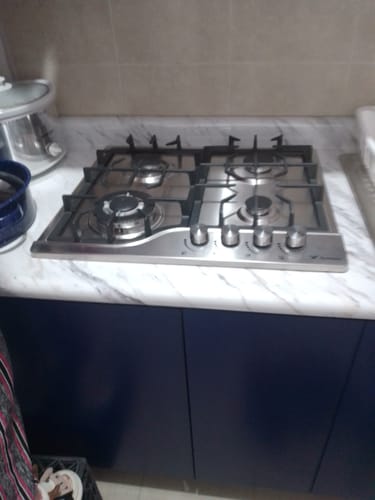 Customer photo review of Parrilla de Gas Empotrable 4 Quemadores Acero Inoxidable