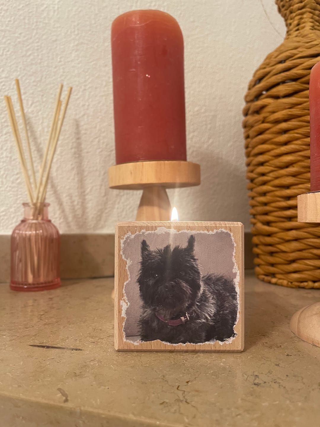 Customer photo review of Dein Foto - Individueller Kerzenwürfel