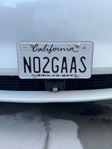 Customer photo review of 2011-2022 CALIFORNIA LICENSE PLATE DMV.CA.GOV - WHITE WITH BLACK TEXT 6"x12" (156.5mm x 305mm)
