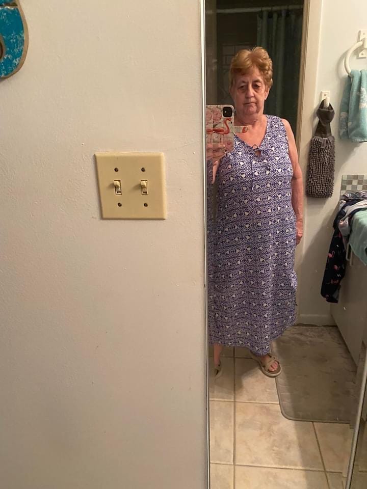 Customer photo review of Tribal Turtle Cotton Maxi Dress