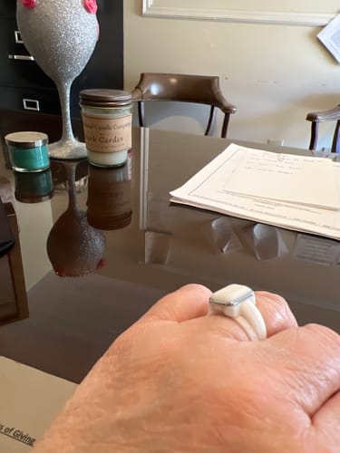 Customer photo review of Women's Infinity Silicone Stackable Rings. Stylish Design, Comfortable & Durable Wedding Band