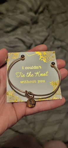 Customer photo review of AC "Tie The Knot" initial Bracelet