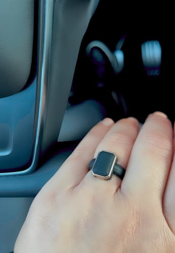 Customer photo review of NEW! Silicone Rings Emerald Collection with Metal Frame