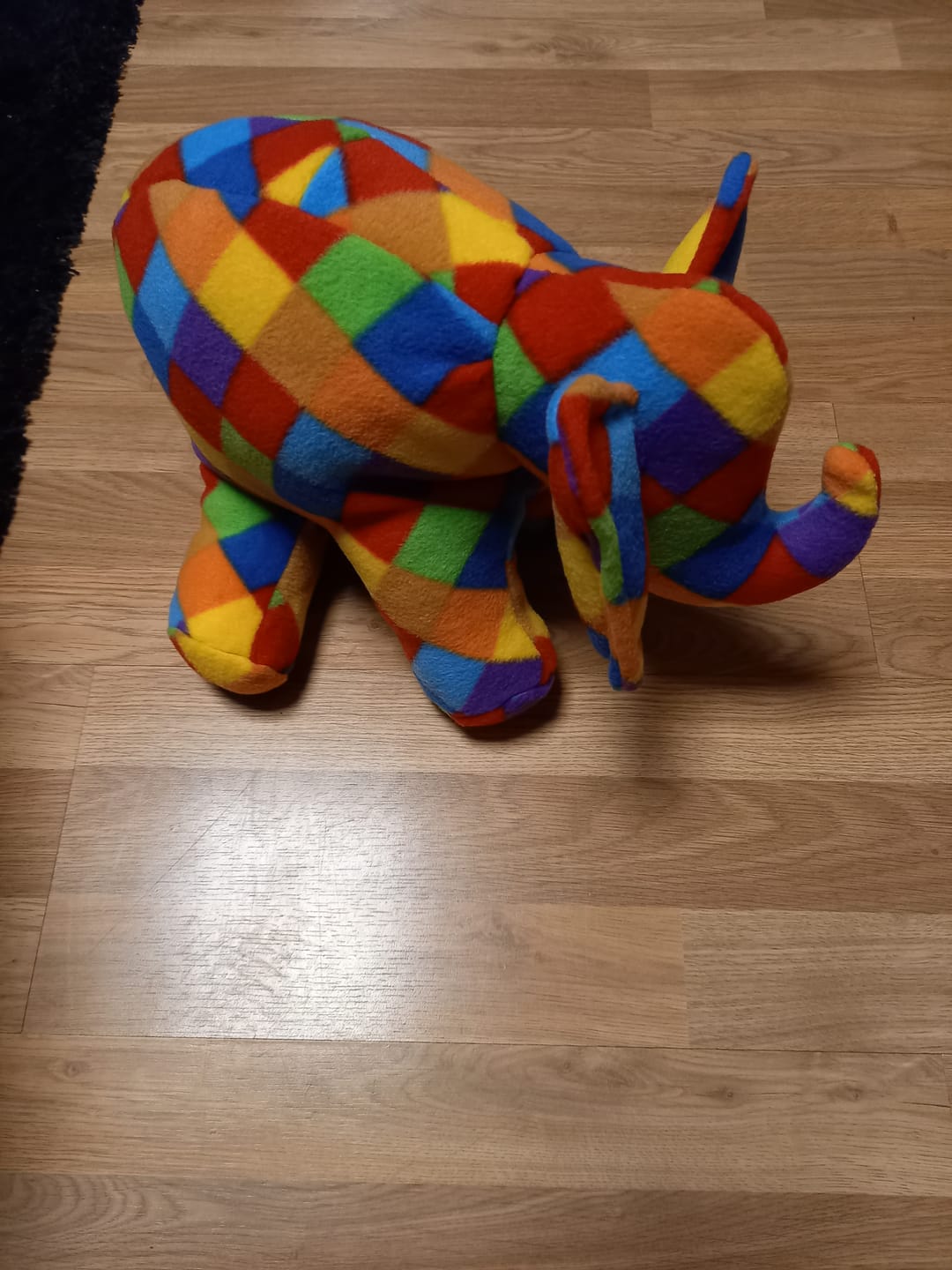 Customer photo review of Multicoloured Squares Anti Pill Polar Fleece Fabric