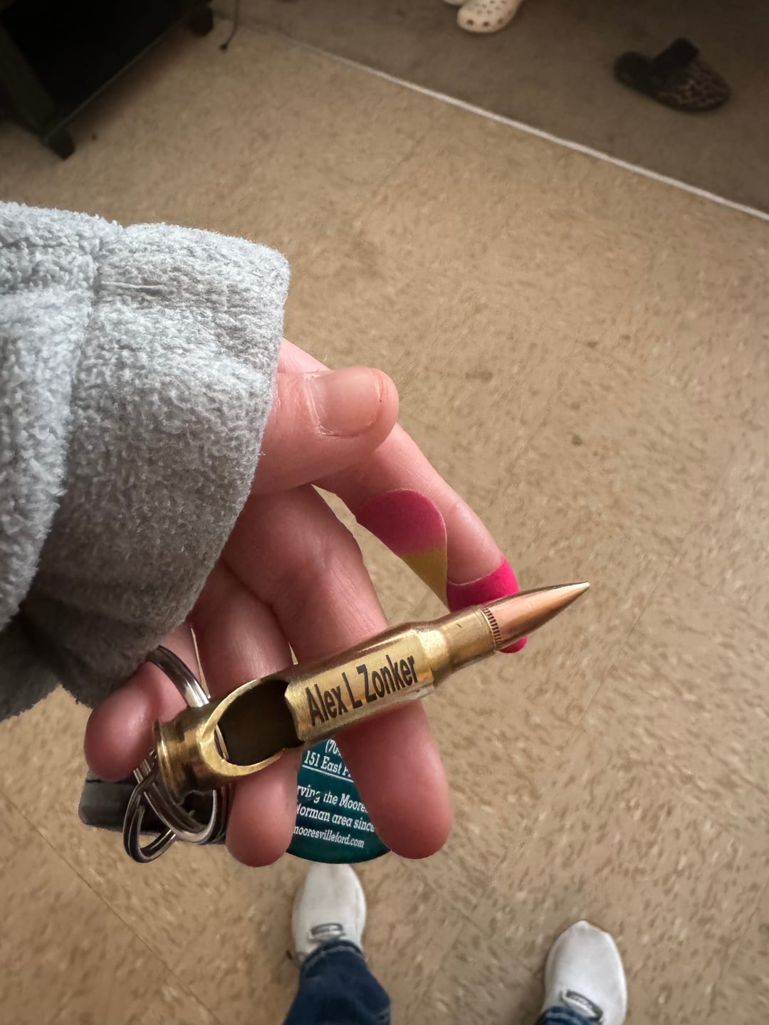 Customer photo review of .308 Real Bullet Keychain Bottle Opener