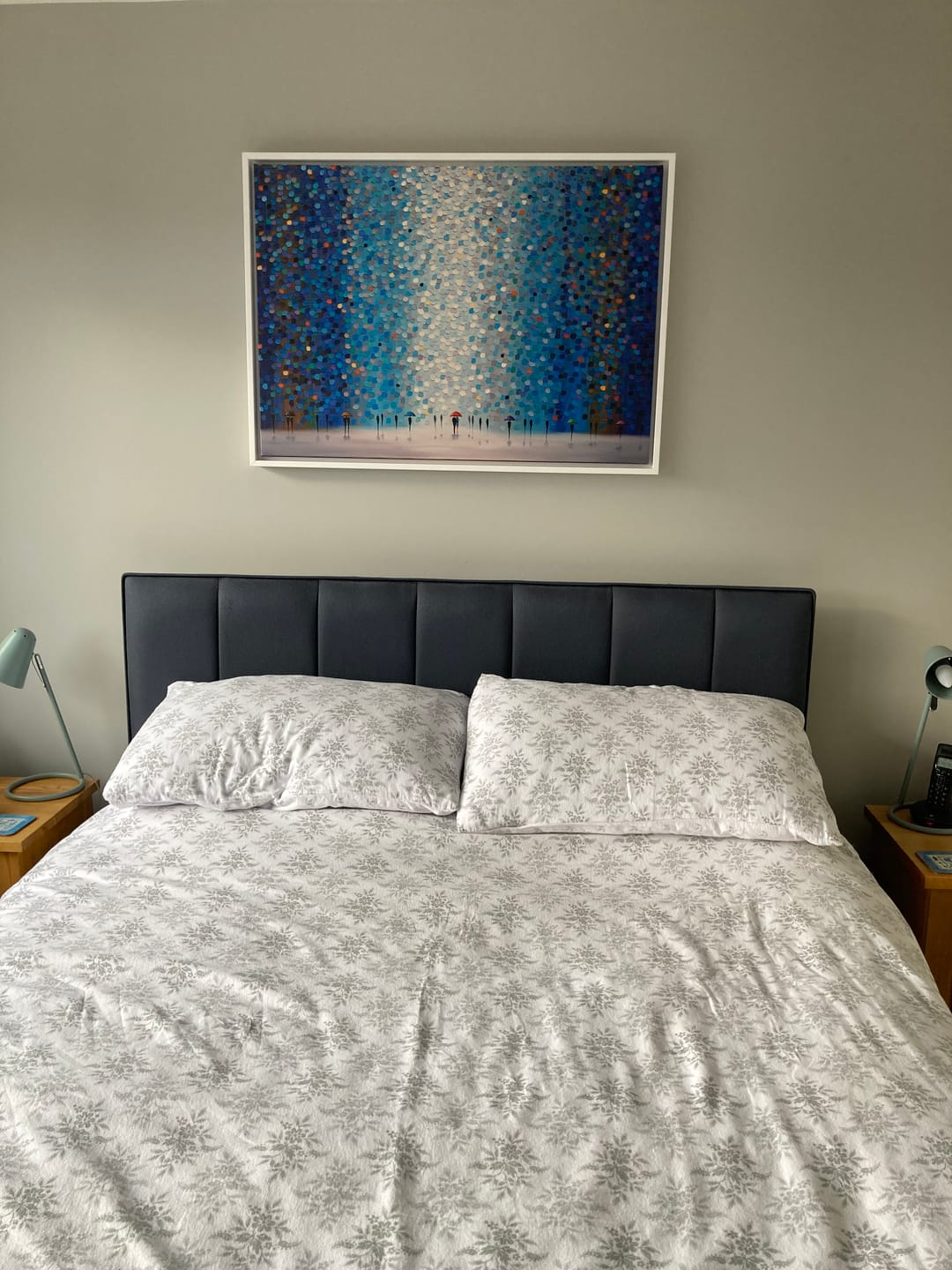 Customer photo review of Umbrellas At Night Canvas Print