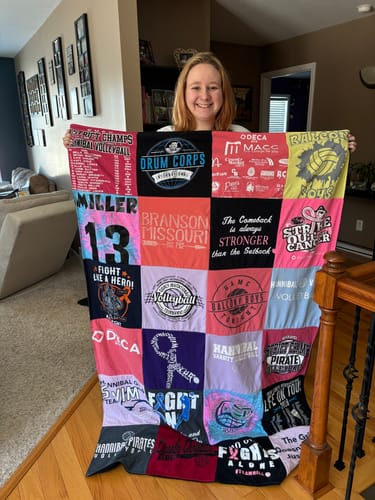 T-shirt quilt featuring hannibal pirates by Jill from MO