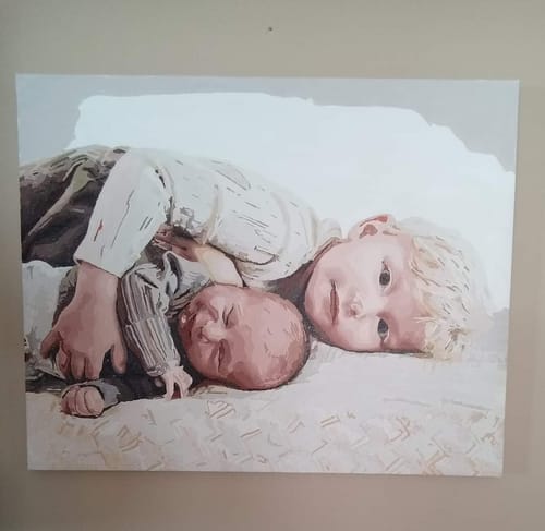 Customer photo review of Custom Paint by Numbers Kit