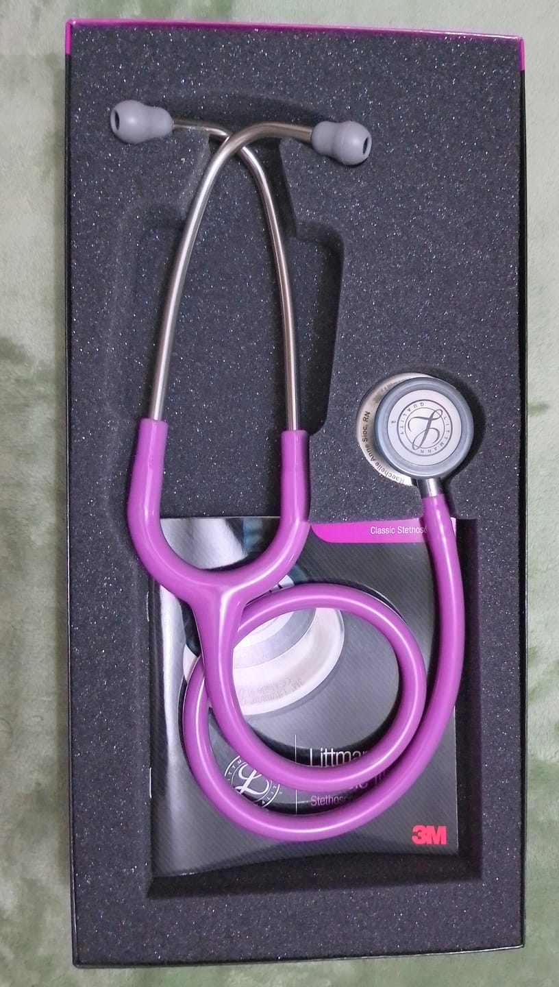 Customer photo review of 3M™ Littmann® Classic III™ Stethoscope, Lavender Tube, 27, inch, 5832