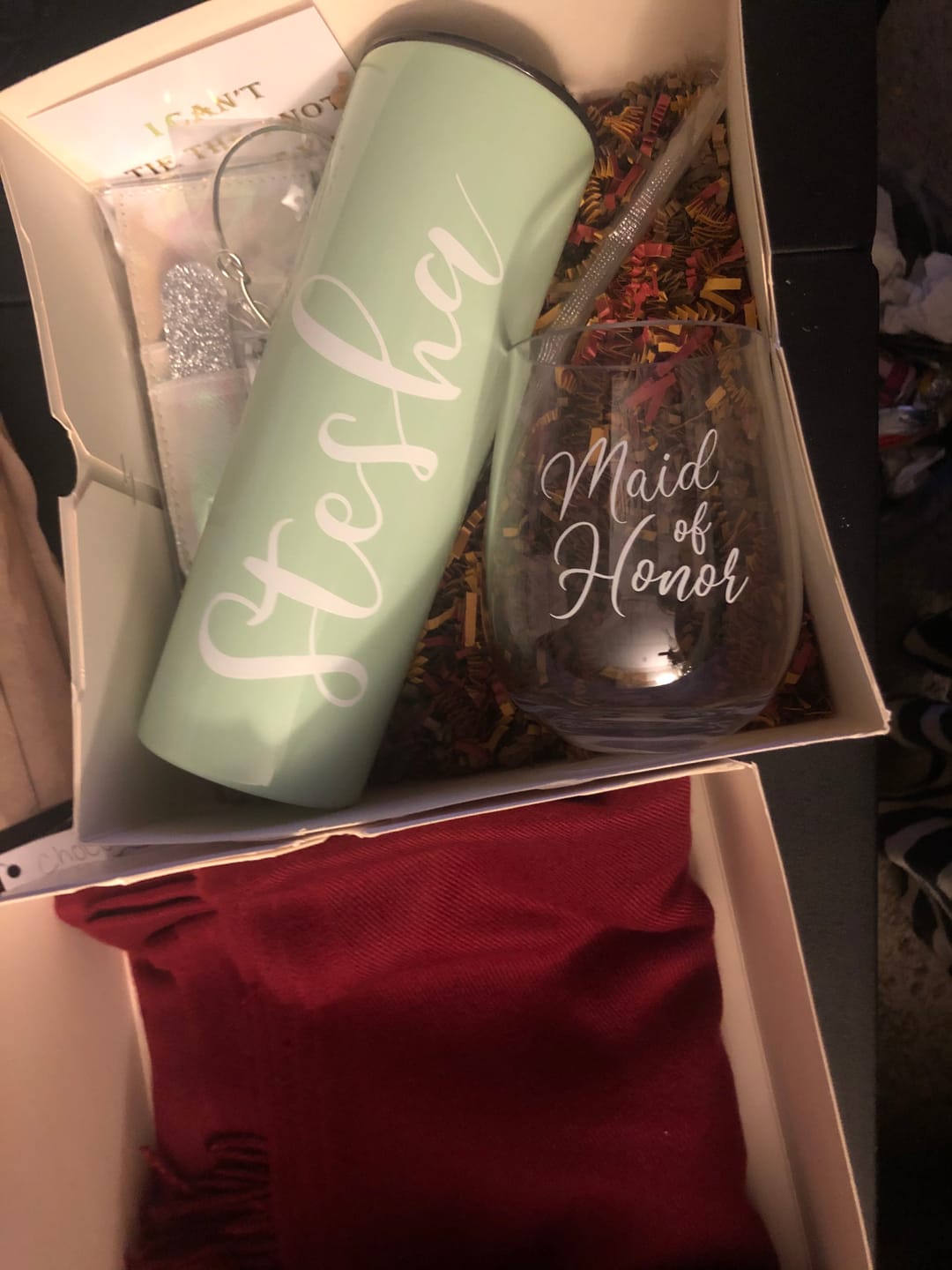 Customer photo review of Personalized Mint Gloss Skinny Engraved Tumbler