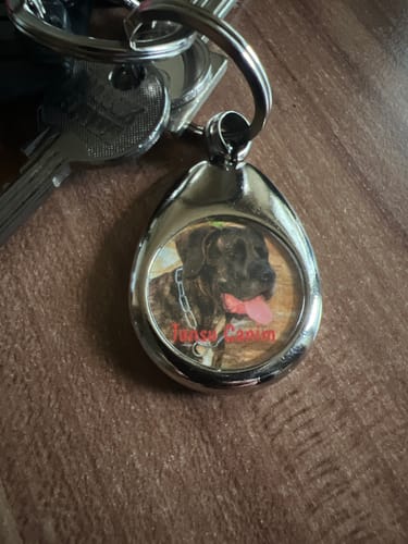 Customer photo review of Schlüssel- Anhänger mit Foto + Einkaufswagen-Chip