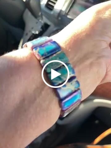 Customer video review of Majestic Tibetan Jasper Stretch Apple Watch Strap