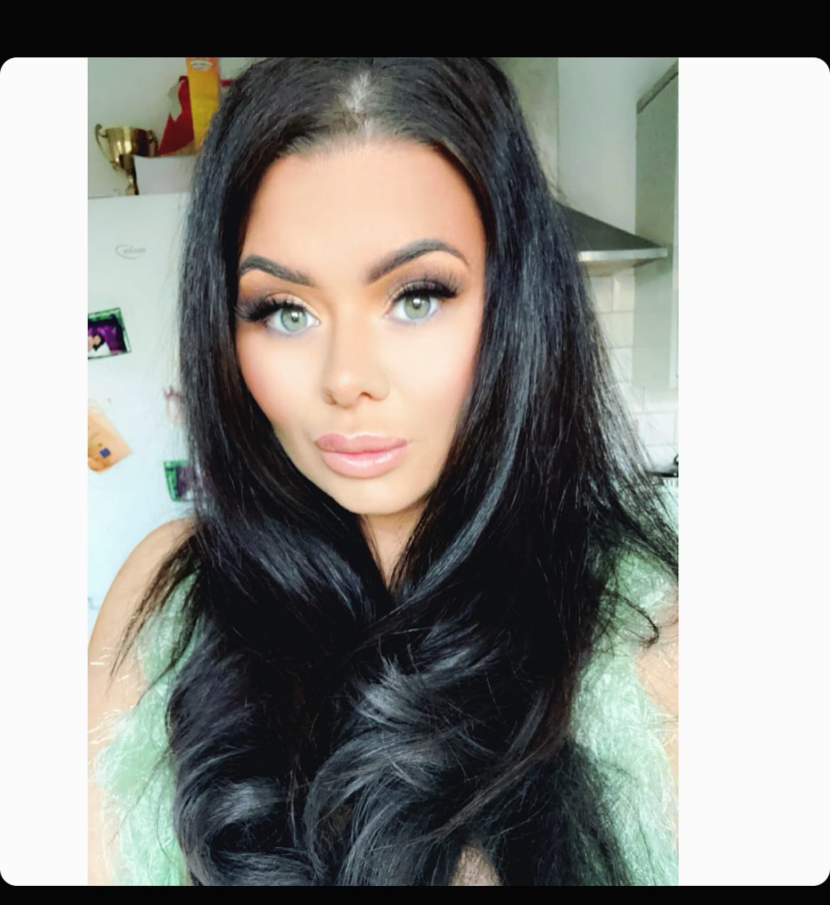 Customer photo review of Stranded 20" One Piece Flicky Clip-in Hair Extension
