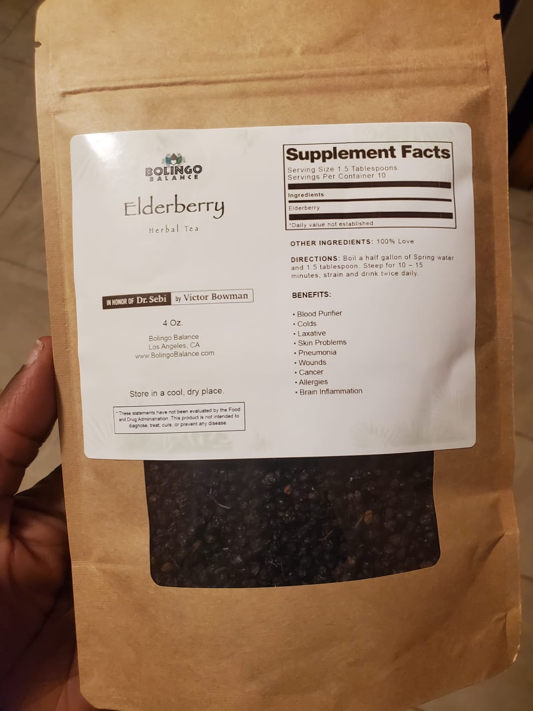 Customer photo review of ELDERBERRY