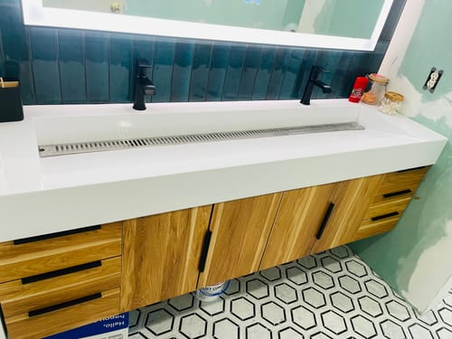 Customer photo review of Breton Floating Vanity (24"-84")