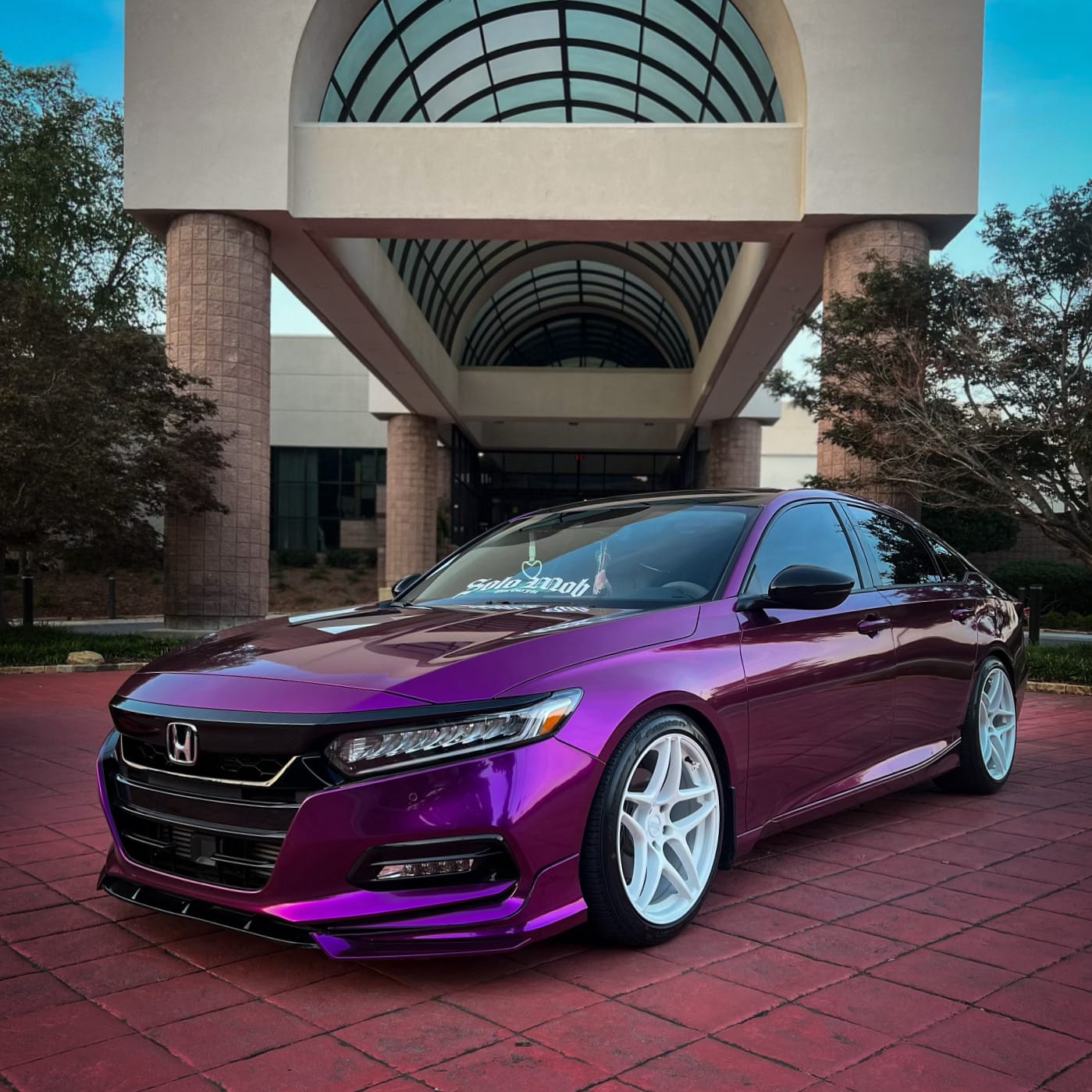 Customer photo review of Glossy Metallic Grape Purple Vinyl Wrap