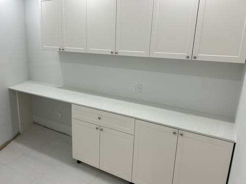 Customer photo review of 24x24" Wide x 30" High Corner Wall Cabinet - Thermofoil Doors