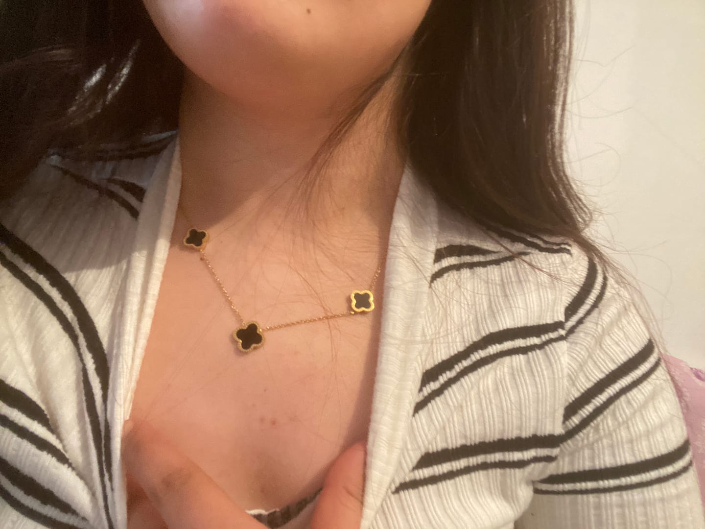 Customer photo review of Set Bratara + Colier Auriu Flower