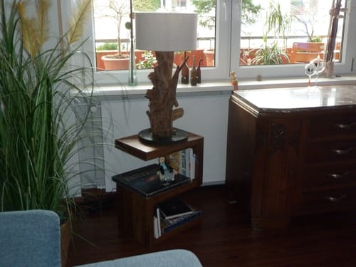 Customer photo review of Wurzelholz Tischlampe IKAL Höhe 82 cm inkl. Lampenschirm