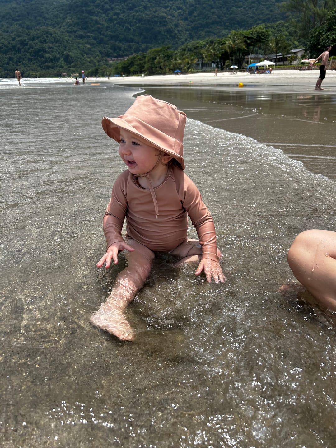 Customer photo review of Chapéu Bucket Hat Infantil Unissex UV50+ | Liso Mocha