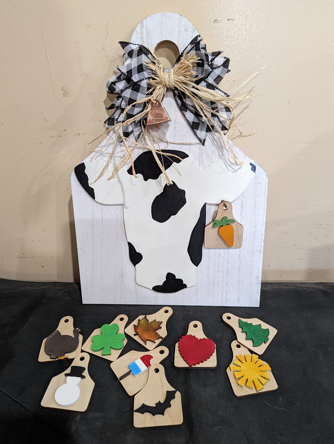 Customer photo review of Unfinished Wood Dairy Cow Shape - Craft - up to 36" DIY