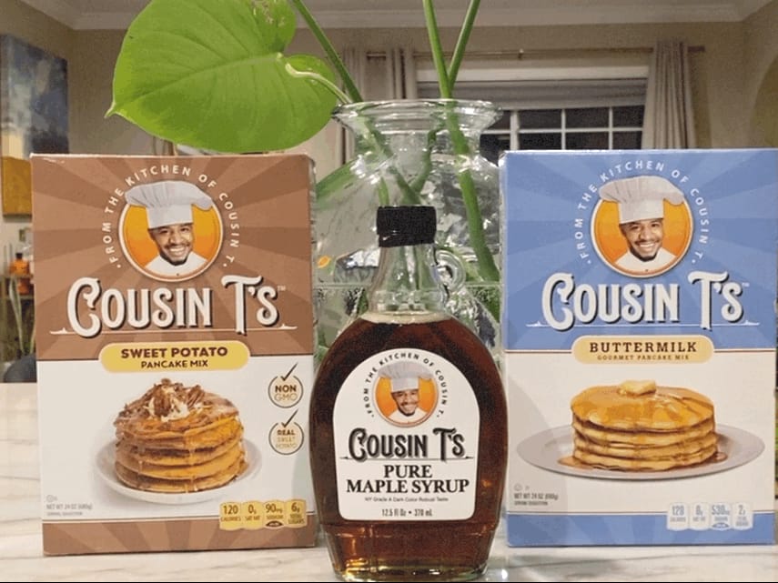 Customer photo review of Cousin T's Maple Syrup & 2 Pack Pancake Mix Bundle