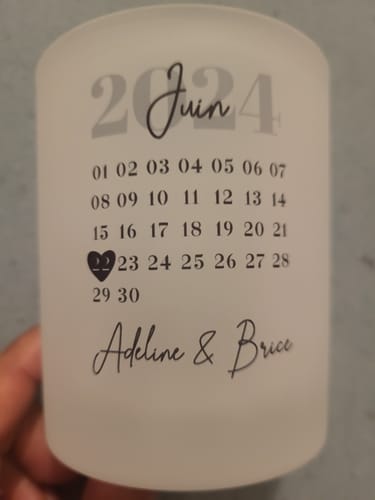 Customer photo review of Un jour spécial - Bougeoir personnalisé
